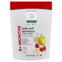Wholesome Pantry Organic Apple and Strawberry Grain Puffs for Babies, 8+ Months, 1.48 oz, 1.48 Ounce