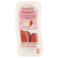 Bowl & Basket Bowl & Basket Sliced Sweet Red Apples & Caramel Dipper, 2.75 oz, 2.75 Ounce 