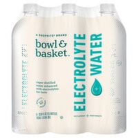 Bowl & Basket Electrolyte Water, 33.8 fl oz, 6 count, 202.8 Fluid ounce