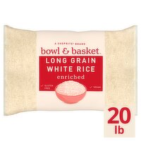 Bowl & Basket Enriched Long Grain White Rice, 20 lb