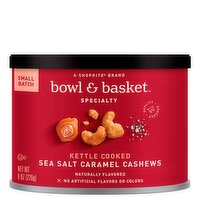 Bowl & Basket Specialty Kettle Cooked Sea Salt Caramel Cashews, 8 oz