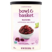 Bowl & Basket California Sun-Dried Raisins, 20 oz, 20 Ounce