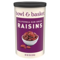 Bowl & Basket California Sun-Dried Raisins, 20 oz, 20 Ounce