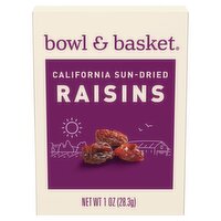 Bowl & Basket California Sun-Dried Raisins, 1 oz, 6 count