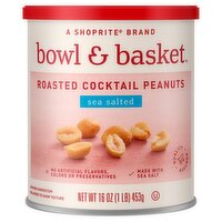 Bowl & Basket Sea Salted Roasted Cocktail Peanuts, 16 oz, 16 Ounce