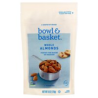 Bowl & Basket Whole Almonds, 6 oz, 6 Ounce