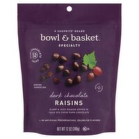 Bowl & Basket Specialty Dark Chocolate Raisins, 12 oz