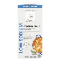 Wholesome Pantry Organic Low Sodium Chicken Broth, 32 oz