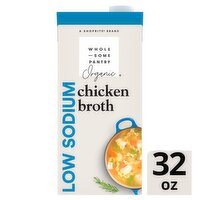 Wholesome Pantry Organic Low Sodium Chicken Broth, 32 oz