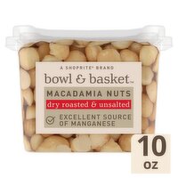 Bowl & Basket Dry Roasted & Unsalted Macadamia Nuts, 10 oz