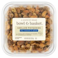 Bowl & Basket Dry Roasted & Salted Shelled Pistachios, 8 oz