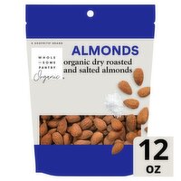 Wholesome Pantry Organic Dry Roasted and Salted Almonds, 12 oz