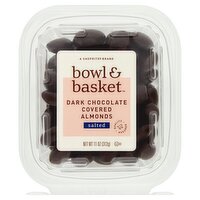 Bowl & Basket Salted Dark Chocolate Covered Almonds, 11 oz