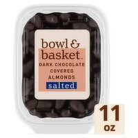 Bowl & Basket Salted Dark Chocolate Covered Almonds, 11 oz