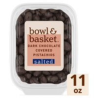 Bowl & Basket Salted Dark Chocolate Covered Pistachios, 11 oz