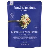 Bowl & Basket Specialty Extra Long Grain Basmati Rice with Vegetables, 8.8 oz, 8.8 Ounce