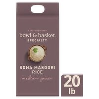 Bowl & Basket Specialty Medium Grain Sona Masoori Rice, 20 lb