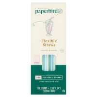 Paperbird Flexible Straws, 100 count, 100 Each