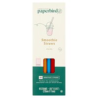 Paperbird Sturdy Smoothie Straws, 40 count, 40 Each