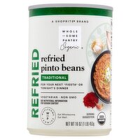 Wholesome Pantry Organic Traditional Refried Pinto Beans, 16 oz, 16 Ounce