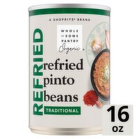 Wholesome Pantry Organic Traditional Refried Pinto Beans, 16 oz, 16 Ounce