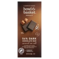 Bowl & Basket Specialty Caramel Sea Salt 54% Dark Chocolate Bar, 3 oz