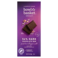 Bowl & Basket Specialty Pink Himalayan Salt 54% Dark Chocolate Bar, 3 oz