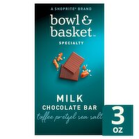 Bowl & Basket Specialty Toffee Pretzel Sea Salt Milk Chocolate Bar, 3 oz