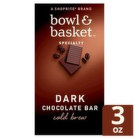 Bowl & Basket Specialty Cold Brew Dark Chocolate Bar, 3 oz, 3 Ounce