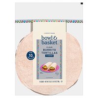 Bowl & Basket 10 Inches Flour Burrito Tortillas, 10 count, 25 oz, 25 Ounce