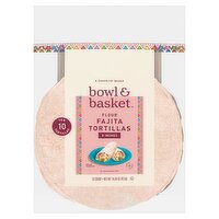 Bowl & Basket 8 Inches Flour Fajita Tortillas, 10 count, 14.58 oz