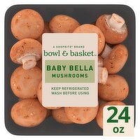 Bowl & Basket Baby Bella Mushrooms, 24 oz