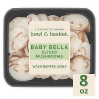 Bowl & Basket Baby Bella Sliced Mushrooms, 8 oz, 8 Ounce