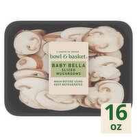 Bowl & Basket Baby Bella Sliced Mushrooms, 16 oz