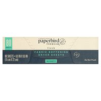 Paperbird Premium Fresh Fabric Softening Dryer Sheets, 80 count, 80 Each