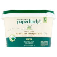 Paperbird Premium Fresh Scent Dishwasher Detergent Pacs, 43 count, 19 oz, 19 Ounce