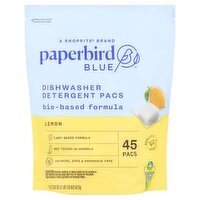 Paperbird Blue Lemon Dishwasher Detergent Pacs, 45 count 23.8 oz, 23.8 Ounce