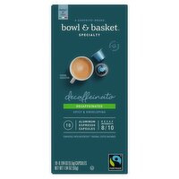 Bowl & Basket Specialty Decaffeinated Aluminum Espresso Capsules, 0.194 oz, 10 count