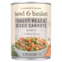 Bowl & Basket Sweet Peas & Diced Carrots, 8.5 oz