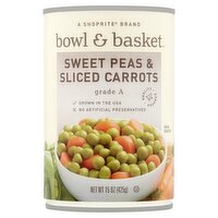 Bowl & Basket Sweet Peas & Sliced Carrots, 15 oz