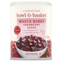 Bowl & Basket Whole Berry Cranberry Sauce, 14 oz, 14 Ounce