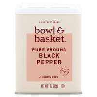 Bowl & Basket Pure Ground Black Pepper, 3 oz, 3 Ounce