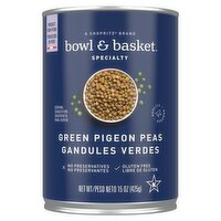 Bowl & Basket Specialty Green Pigeon Peas, 15 oz, 15 Ounce