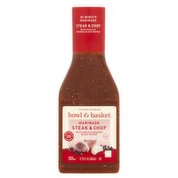 Bowl & Basket Marinade Steak & Chop with Garlic and Cracked Black Pepper, 12.25 fl oz, 12.25 Fluid ounce