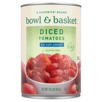 Bowl & Basket Diced Tomatoes, No Salt Added, 14.5 oz, 14.5 Ounce