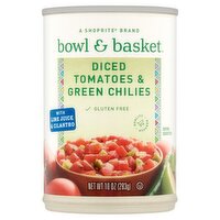 Bowl & Basket Diced Tomatoes & Green Chilies, 10 oz