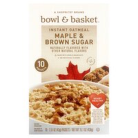 Bowl & Basket Maple & Brown Sugar Instant Oatmeal, 1.51 oz, 10 count, 15.1 Ounce