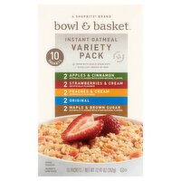 Bowl & Basket Instant Oatmeal Variety Pack, 10 count, 12.41 oz, 12.41 Ounce