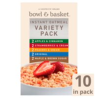 Bowl & Basket Instant Oatmeal Variety Pack, 10 count, 12.41 oz, 12.41 Ounce