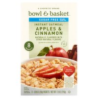 Bowl & Basket Apples & Cinnamon Instant Oatmeal, 0.98 oz, 8 count, 7.9 Ounce